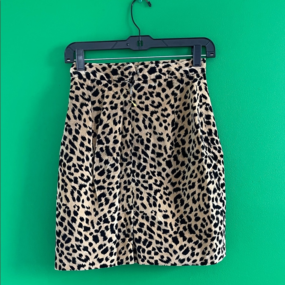 Vintage Leopard Print Pencil Skirt